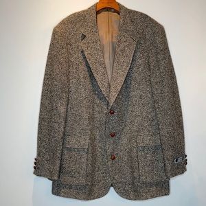 Vintage Sutter & Grant Men’s 100% Wool Tweed Blazer / Sport Coat in Size 46XL